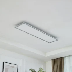 Arcchio LED-Panel Lyndra, 120 cm, silber, Alu, dimmbar, CCT