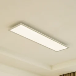 Arcchio LED-Panel Lyndra, 120 cm, silber, Alu, dimmbar, CCT
