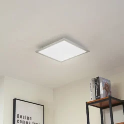 Arcchio LED-Panel Lyndra, 40 cm, silber, Alu, dimmbar, CCT