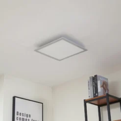 Arcchio LED-Panel Lyndra, 40 cm, silber, Alu, dimmbar, CCT
