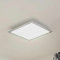 Arcchio LED-Panel Lyndra, 40 cm, silber, Alu, dimmbar, CCT
