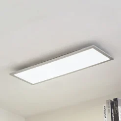 Arcchio LED-Panel Lyndra, 80 cm, silber, Alu, dimmbar, CCT