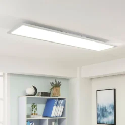 Arcchio LED-Panel Lysander, silber, 119cm, 50W, CCT, dimmbar