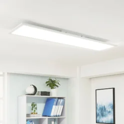 Arcchio LED-Panel Lysander, weiß, 119 cm, 55 W, CCT, dimmbar