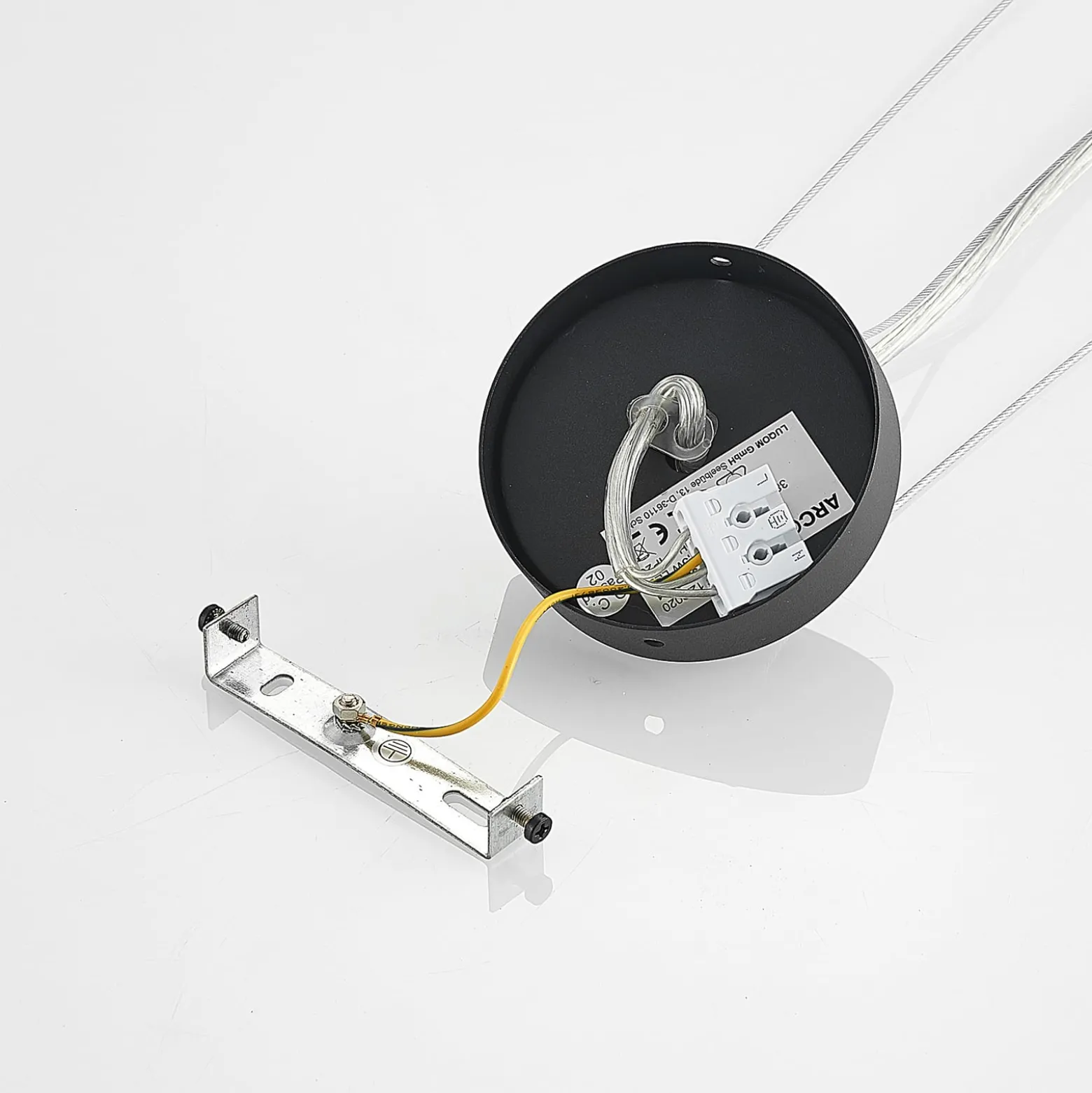 Arcchio LED-Pendellampe Vanida, schwarz, Ø 60 cm, up/down