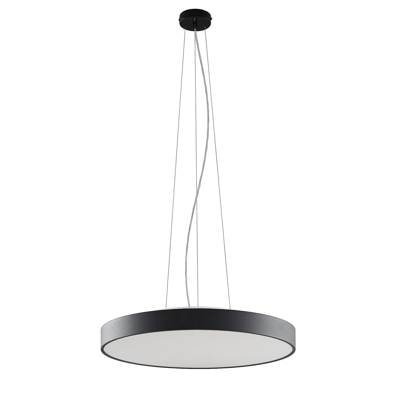 Arcchio LED-Pendellampe Vanida, schwarz, Ø 60 cm, up/down