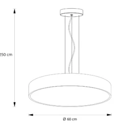 Arcchio LED-Pendellampe Vanida, schwarz, Ø 60 cm, up/down