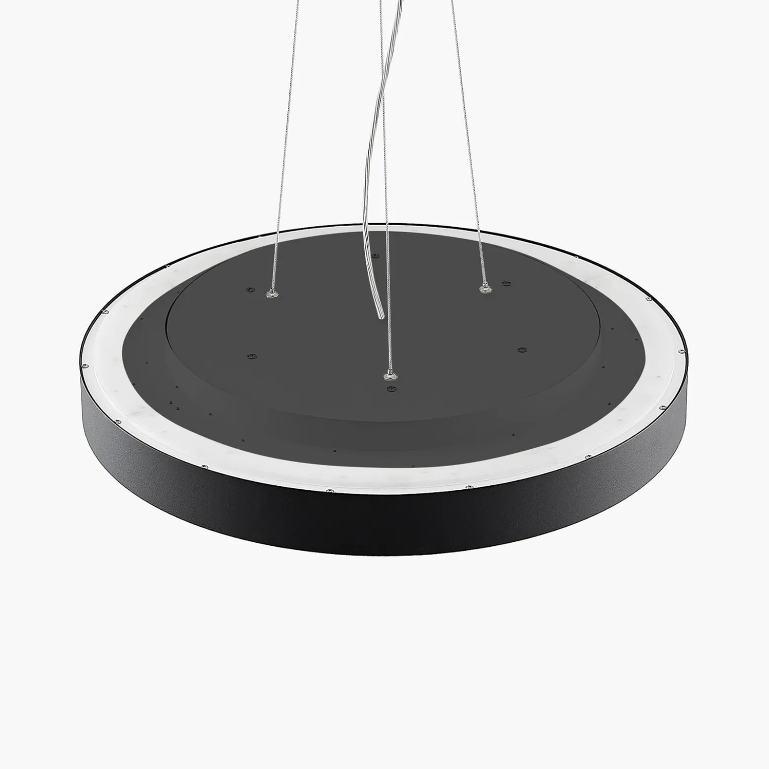 Arcchio LED-Pendellampe Vanida, schwarz, Ø 60 cm, up/down