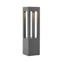 Arcchio LED-Pollerleuchte Lienna, 60 cm, grau, Metall, IP65