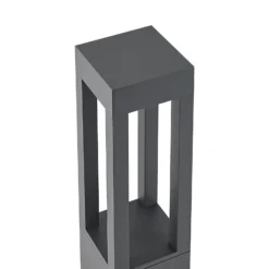 Arcchio LED-Pollerleuchte Lienna, 60 cm, grau, Metall, IP65