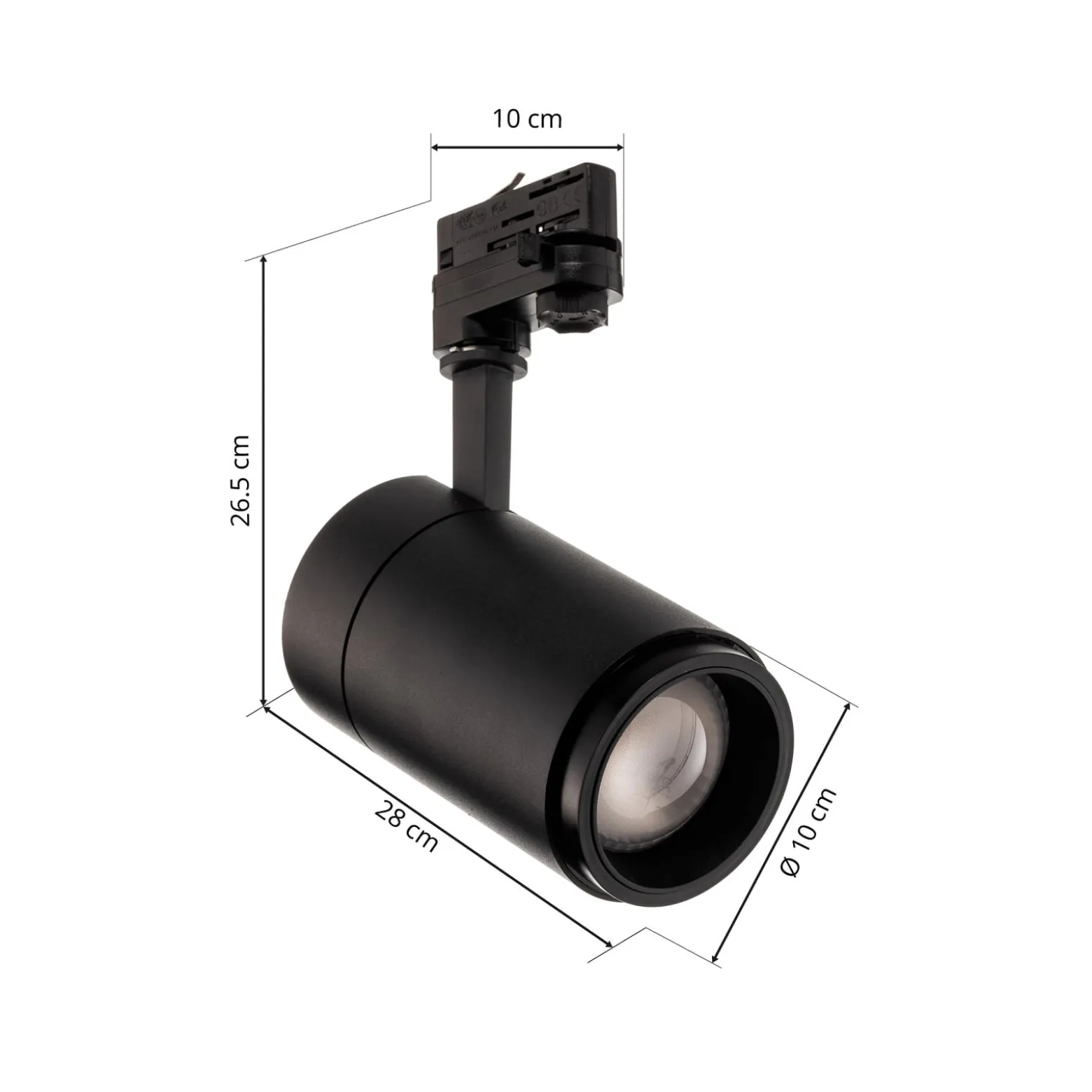 Arcchio LED-Schienenstrahler Nanna, 3000K, schwarz, DALI