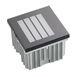 Arcchio LED-Wandeinbaulampe Zamo, Raster, schwarz, IP65