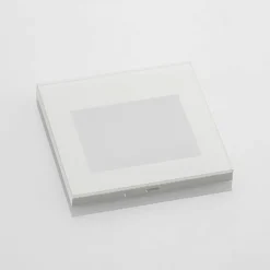 Arcchio LED-Wandeinbaulampe Zamo, weiß, 11 cm, Metall, IP65