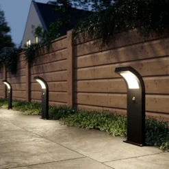 Arcchio LED-Wegelampe Advik, 60 cm, anthrazit, Sensor, IP54