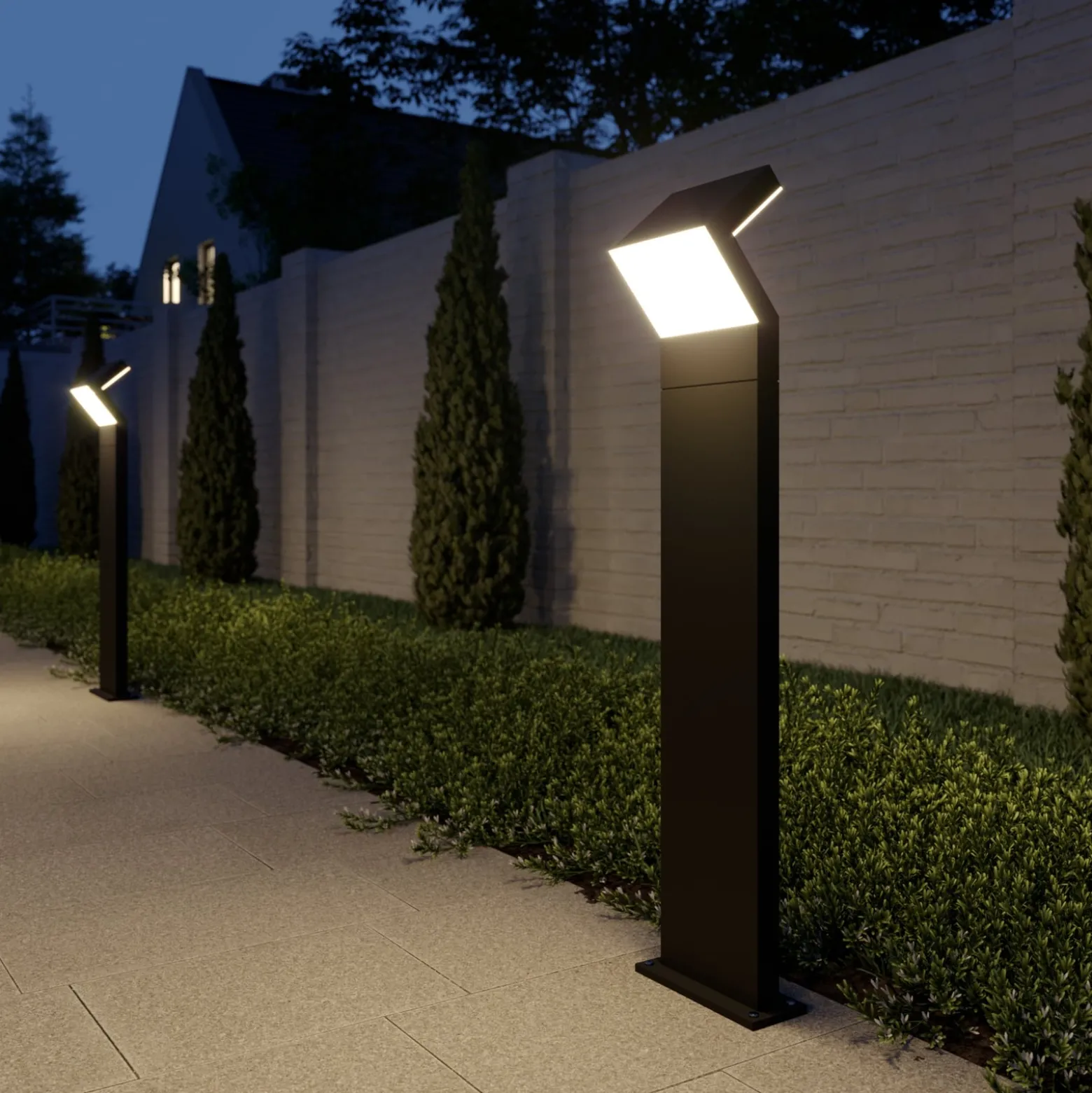 Arcchio LED-Wegeleuchte Havin, anthrazit, Metall, 100cm