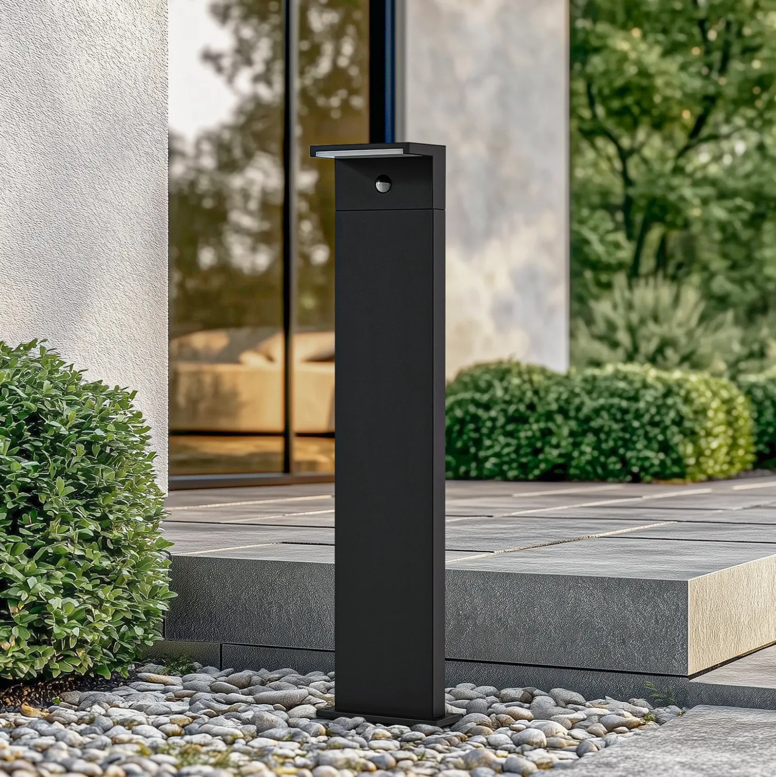 Arcchio LED-Wegeleuchte Iberion, 90 cm, anthrazit, Sensor