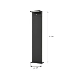 Arcchio LED-Wegeleuchte Iberion, 90 cm, anthrazit, Sensor