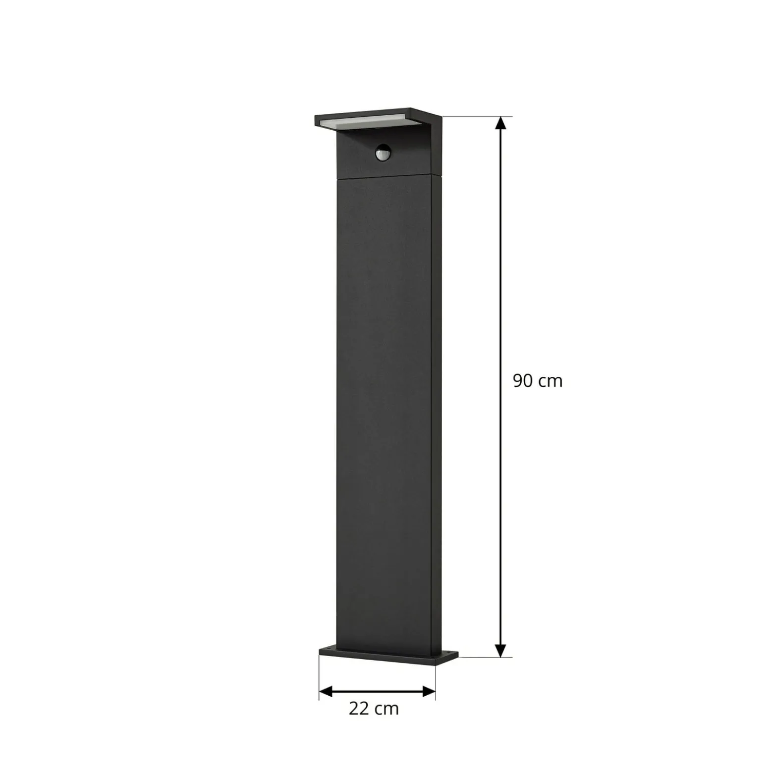 Arcchio LED-Wegeleuchte Iberion, 90 cm, anthrazit, Sensor