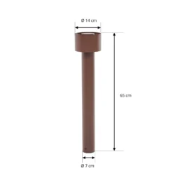 Arcchio LED-Wegeleuchte Milten, 65 cm, Rost, IP65