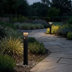 Arcchio LED-Wegeleuchte Tovio, Höhe 81 cm, Sensor, anthrazit