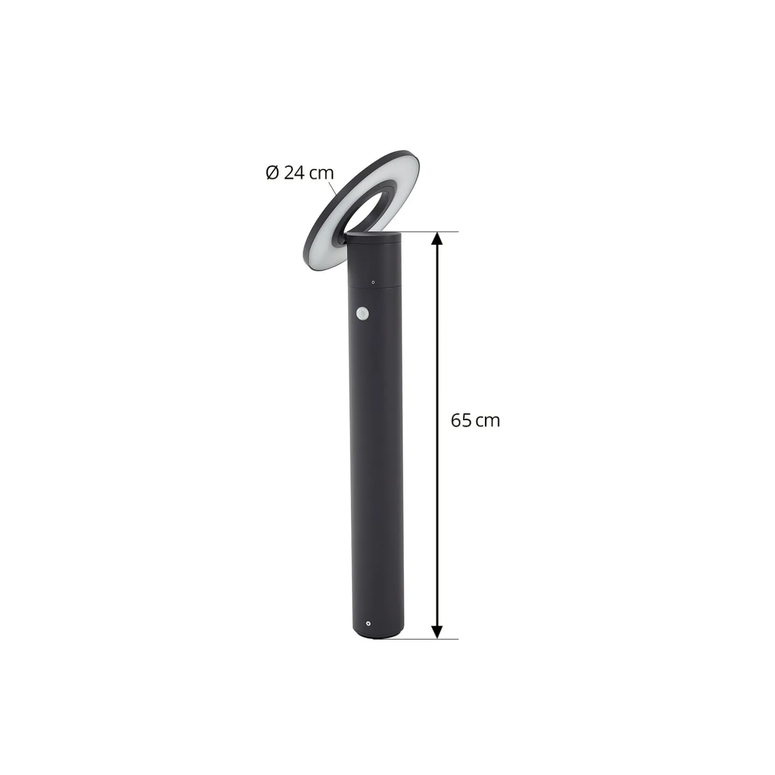 Arcchio LED-Wegeleuchte Tovio, Höhe 81 cm, Sensor, anthrazit