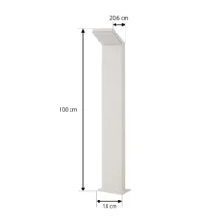 Arcchio LED-Wegeleuchte Yolena, 100 cm, weiß, IP65