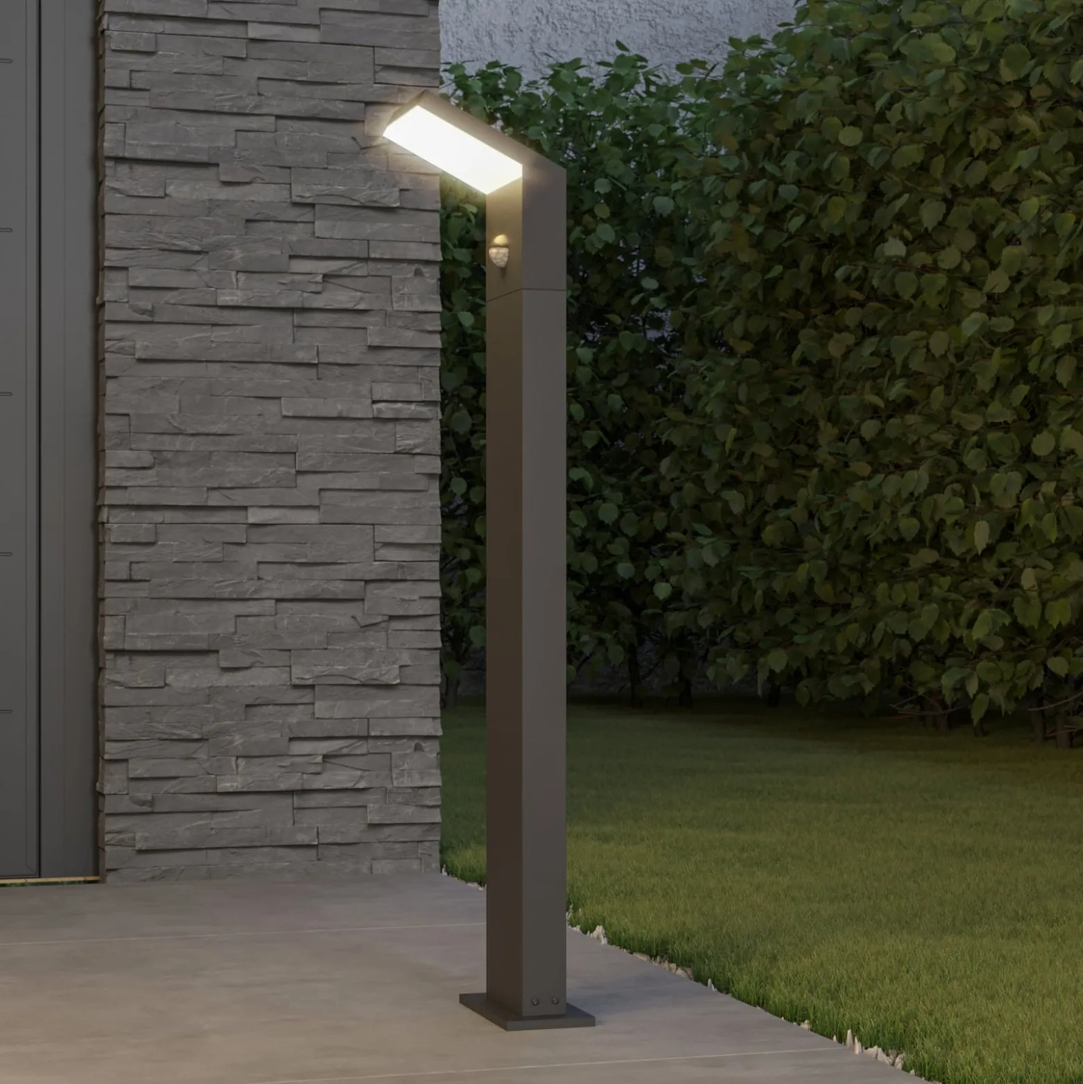 Arcchio LED-Wegeleuchte Yolena, Sensor, 100cm, anthrazit
