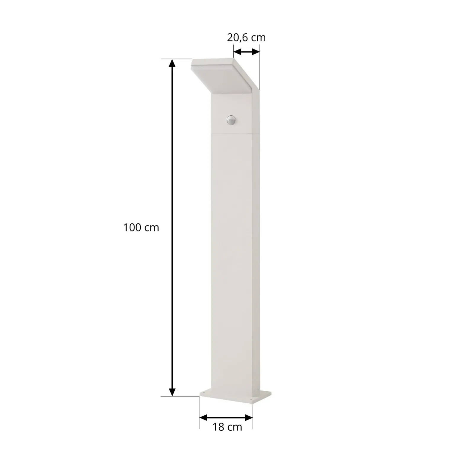 Arcchio LED-Wegeleuchte Yolena, Sensor, 100 cm, weiß, IP54