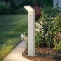 Arcchio LED-Wegeleuchte Yolena, Sensor, 100 cm, weiß, IP54