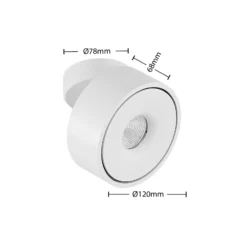 Arcchio Rotari LED-Deckenlampe, weiß, schwenkbar, Metall