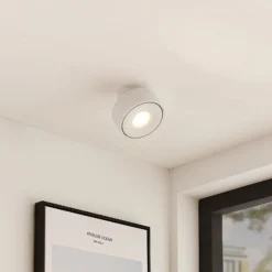 Arcchio Rotari LED-Deckenlampe, weiß, schwenkbar, Metall