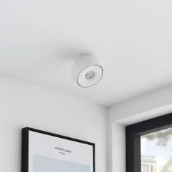 Arcchio Rotari LED-Deckenlampe, weiß, schwenkbar, Metall