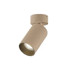 Arcchio Strahler Brinja, braun, rund, 13 cm hoch, Ø 6 cm