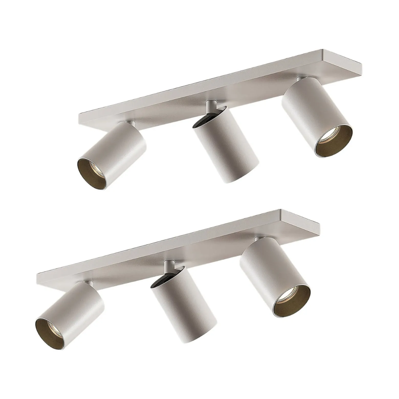 Arcchio Strahler Brinja, 2er-Set, weiß, eckig, 3-flg., GU10