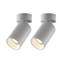 Arcchio Strahler Brinja, 2er-Set, weiß, rund, Ø 6 cm, GU10