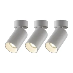 Arcchio Strahler Brinja, 3er-Set, weiß, rund, Ø 6 cm, GU10