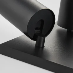 Arcchio Strahler Brinja, schwarz, eckig, Ø 6cm, 4-flg., GU10