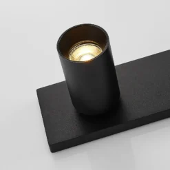 Arcchio Strahler Brinja, schwarz, eckig, Ø 6cm, 3-flg., GU10