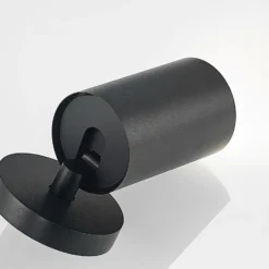 Arcchio Strahler Brinja, schwarz, rund, 12 cm hoch, Ø 6 cm