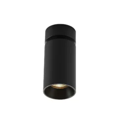 Arcchio Strahler Brinja, schwarz, rund, 13 cm hoch, Ø 6 cm