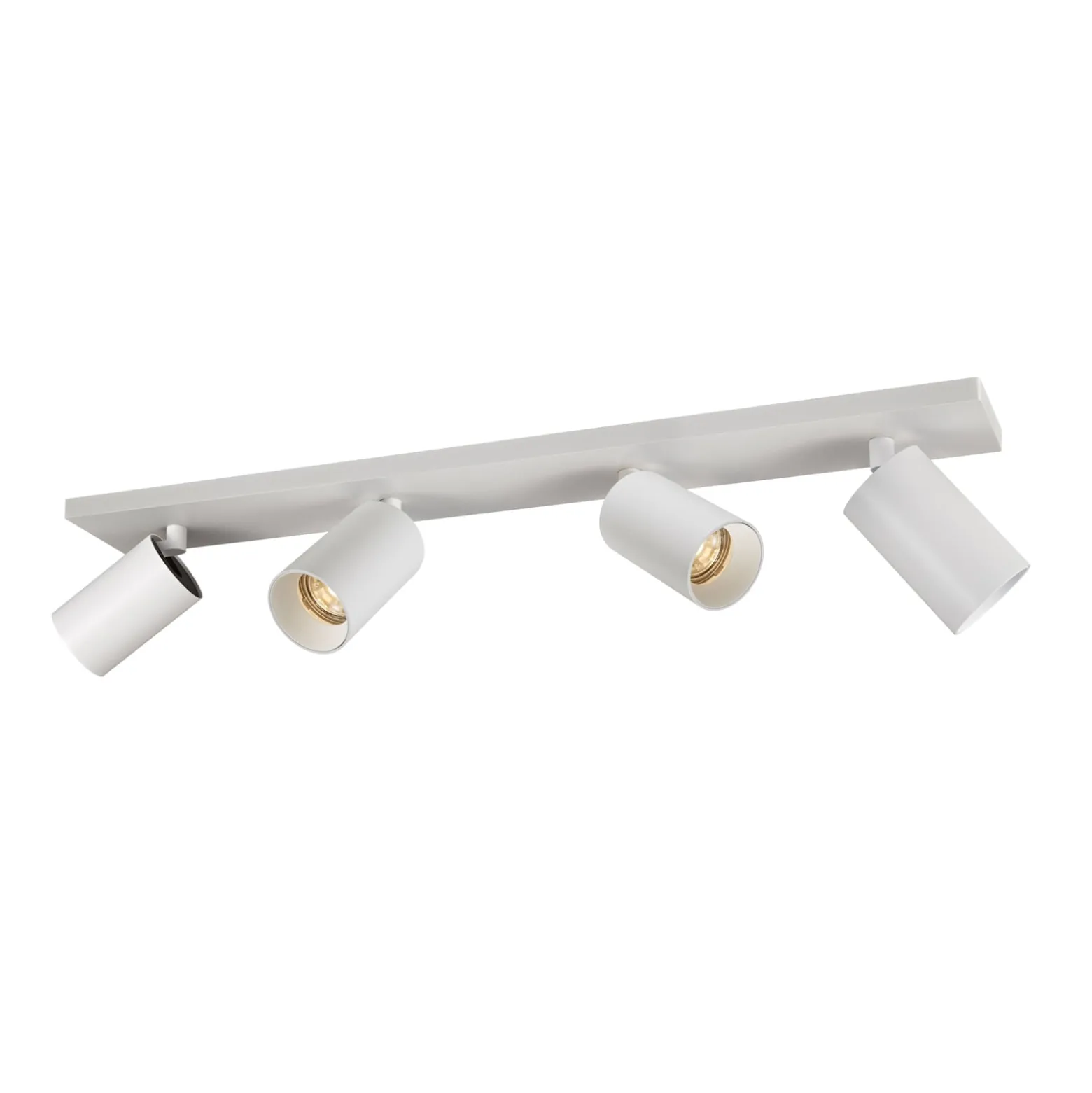 Arcchio Strahler Brinja, weiß, eckig, Ø 7 cm, 4-flg., GU10