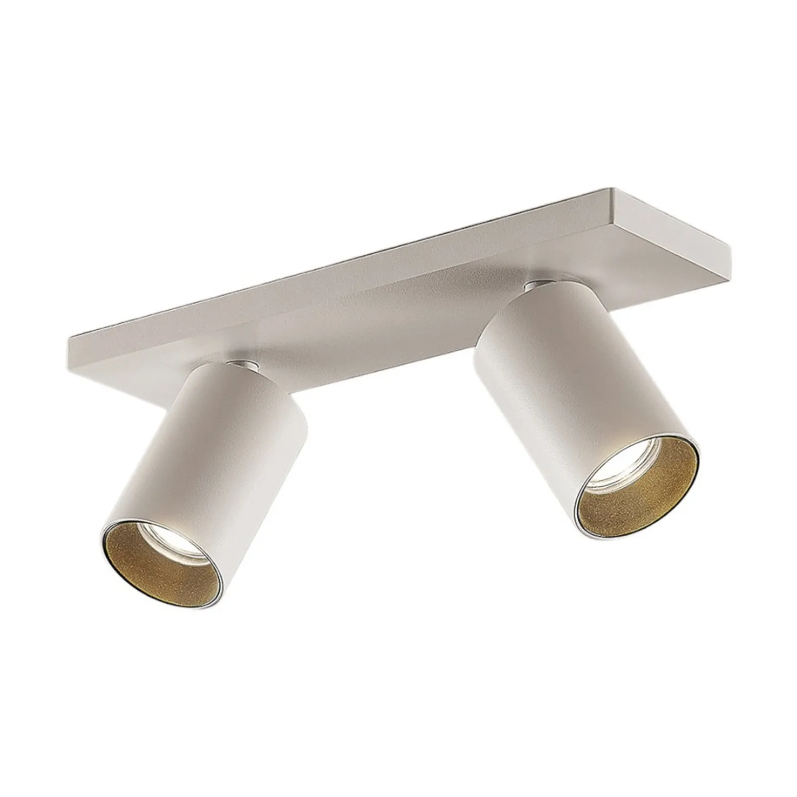 Arcchio Strahler Brinja, weiß, eckig, Ø 6 cm, 2-flg., GU10