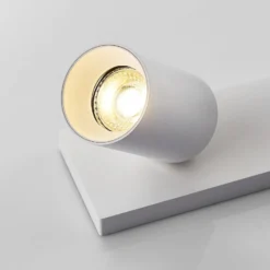 Arcchio Strahler Brinja, weiß, eckig, Ø 6 cm, 2-flg., GU10
