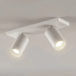 Arcchio Strahler Brinja, weiß, eckig, Ø 6 cm, 2-flg., GU10