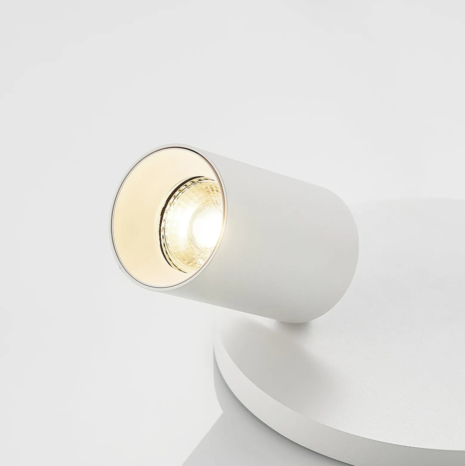 Arcchio Strahler Brinja, weiß, rund, Ø 6 cm, 2-flg., GU10