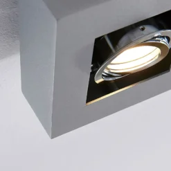 Arcchio Strahler Vince, 25 cm, 2-flammig, silber, GU10