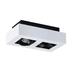 Arcchio Strahler Vince, 25 cm, 2-flammig, weiß/schwarz, GU10
