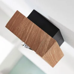 Arcchio Strahler Vince, 14 x 14 cm, holzfarben, Metall, GU10