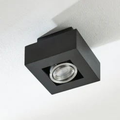 Arcchio Strahler Vince, 14 x 14 cm, schwarz, Metall, GU10