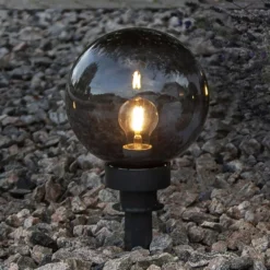 Außen-Dekorationskugel Orby in schwarz, Ø 20 cm